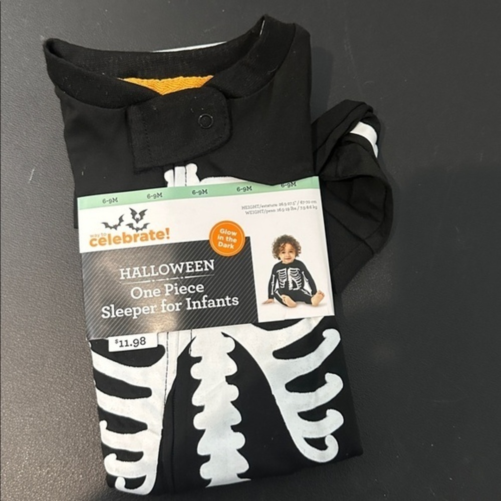 Celebrate Halloween Skeleton Pajama Set for Kids - Black and White